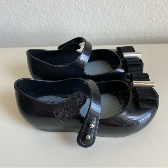 Mini Melissa + Jason Wu Mary Jane Ballet Flat with Grosgrain Ribbon Bow - Picture 11 of 13